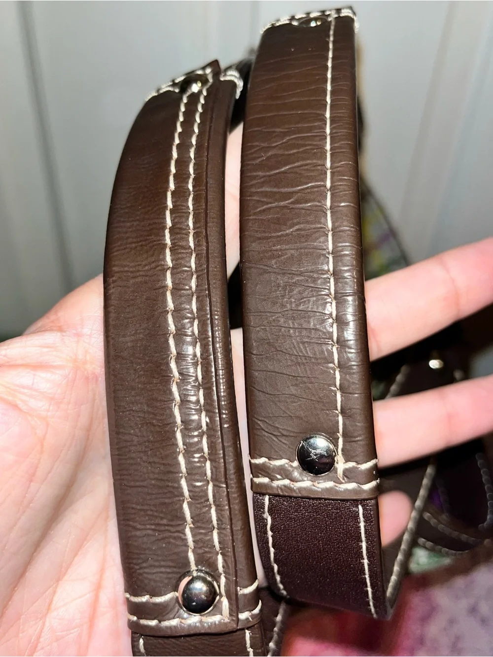 Coach Tattersal Plaid Tote with Brown Leather Trim